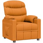 vidaXL Fauteuil inclinable Jaune Tissu