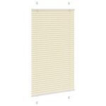 vidaXL Store plissé crème 75x100 cm largeur du tissu 74 4 cm polyester