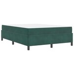 vidaXL Cadre de lit avec matelas Vert foncé 140 x 200 cm tissu
