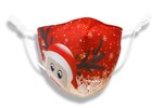 Masque Noel Adulte En Tissus Lavable 10 Fois - Motif Noel - couleur flocon rouge