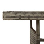 vidaXL Table de jardin Gris 160x70x72 cm Résine tressée et acacia