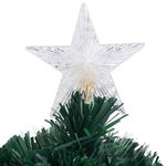 vidaXL Arbre de Noël pré-éclairé avec support 64 cm fibre optique