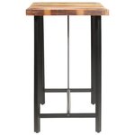 vidaXL Ensemble de bar 7 Pièces Bois de récupération et cuir véritable