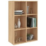 vidaXL Bibliothèque/Buffet chêne sonoma 66x30x98 cm bois d'ingénierie