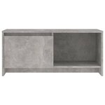 vidaXL Meuble TV gris béton 90x35x40 cm bois d'ingénierie
