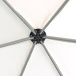 vidaXL Chapiteau hexagonal et 6 parois latérales 3 6x3 1 m Blanc crème