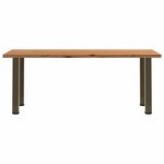 vidaXL Table à manger marron clair bois de chêne massif rectangulaire