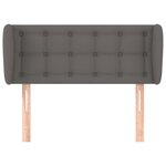 vidaXL Tête de lit avec oreilles Gris 83x23x78/88 cm Similicuir