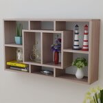 vidaXL Étagère murale 8 compartiments Couleur de chêne