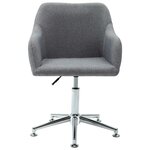 vidaXL Chaises pivotantes à manger lot de 4 gris clair tissu