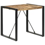 vidaXL Table à manger 80x80x75 cm Bois de manguier brut
