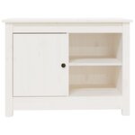 vidaXL Meuble TV Blanc 70x36 5x52 cm Bois de pin massif
