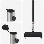 vidaXL Socle de parasol Noir 45x25x8 cm Granite