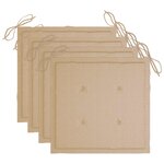 vidaXL Mobilier à dîner d'extérieur pliable 5 Pièces avec coussins bambou