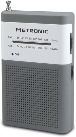Radio Portable Fm De Poche Blanc Gris