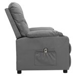 vidaXL Fauteuil inclinable électrique Gris Similicuir