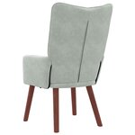 vidaXL Fauteuil relaxant Gris clair 63 x 67 x 94 cm Velours