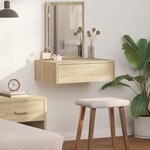 vidaXL Table de Maquillage Murale Chêne de Sonoma 60x40x70 cm
