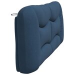 vidaXL Coussin de tête de lit Hvar bleu 200 cm tissu