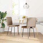 vidaXL Chaises à manger lot de 2 cappuccino similicuir