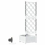 vidaXL Pots de jardin Blanc 40 x 40 x 126 cm Acier