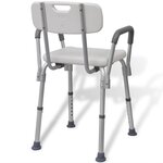 vidaXL Chaise de douche Aluminium Blanc