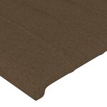 vidaXL Tête de lit à LED Marron foncé 93x16x118/128 cm Tissu