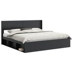 vidaXL Cadre de lit avec rangement et tête de lit 2 pc