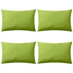 vidaXL Oreiller d'extérieur lot de 4 60 x 40 cm Vert pomme