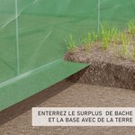 Serre de jardin tunnel 12m² - bâche armée - avec fenêtres latérales et porte zipée