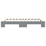 vidaXL Lit de jour avec lit gigogne gris clair 100x200 cm tissu