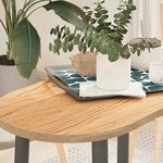 vidaXL Dessus de table 80x40x2 cm bois de chêne massif ovale