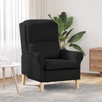 vidaXL fauteuil Noir 76 x 94 x 102 cm tissu