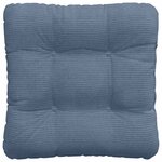 vidaXL Coussins de siège 4 Pièces Bleu 45 x 45 cm Tissu en velours côtelé