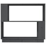 vidaXL Bibliothèque/Séparateur de pièce Gris 80x25x70 cm Pin massif