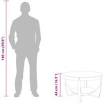 vidaXL Table basse Ø68x43 cm Bois d'acacia solide