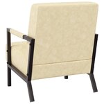 Vidaxl fauteuil crème similicuir