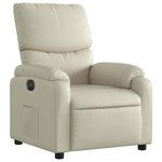 vidaXL Fauteuil inclinable électrique Crème Similicuir