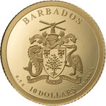 Monnaie AMERICAN INDEPENDENCE 250 Anniversaire 0.5 g Or 10$ Barbados 2026 (PRÉCOMMANDE)