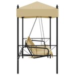 vidaXL Balancelle de jardin avec auvent sable acier