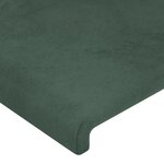 vidaXL Tête de lit à LED Vert foncé 163x16x118/128 cm Velours