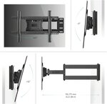 Onkron m7l blk support tv mural pour des téléviseurs de 40 à 75 pouces noir