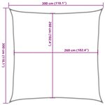 vidaXL Voile d'ombrage gris clair 3x3 m 100  polyester oxford