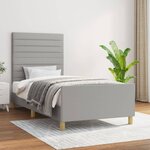 vidaXL Cadre de lit sans matelas gris clair 90x190 cm tissu
