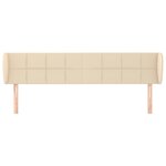 vidaXL Tête de lit avec oreilles Crème 183x23x78/88 cm Tissu