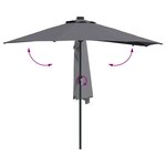 vidaXL Parasol de jardin Anthracite 294 x 150 x 223 cm tissu