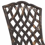 vidaXL Chaise de jardin 2 Pièces Bronze 39 x 40 x 87cm Aluminium