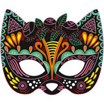 Jeu créatif - Créer des masques de fête - 5 modèles - A gratter - Dès 5 ans - Janod