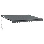 vidaXL Auvent rétractable automatique anthracite 4 5x3 m