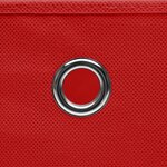 vidaXL Boîtes de rangement avec couvercles 10 Pièces 28x28x28 cm Rouge